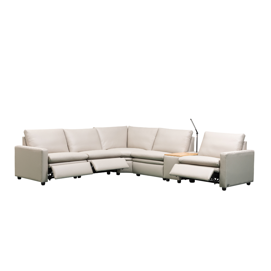 Klaussner Roma 6-Seater Power Reclining Sectional Sofa-Comfort Furniture