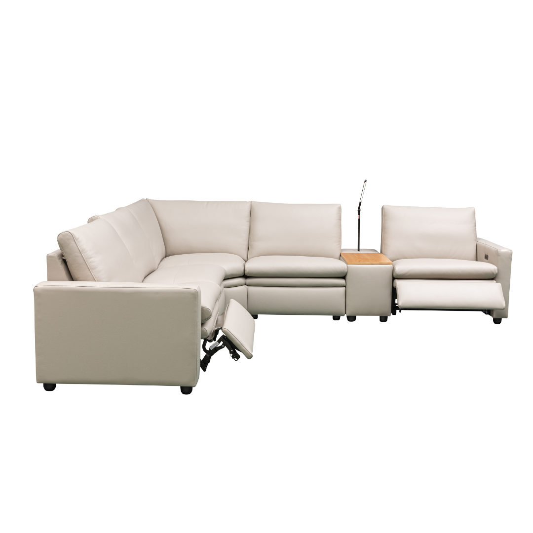 Klaussner Roma 6-Seater Power Reclining Sectional Sofa-Comfort Furniture