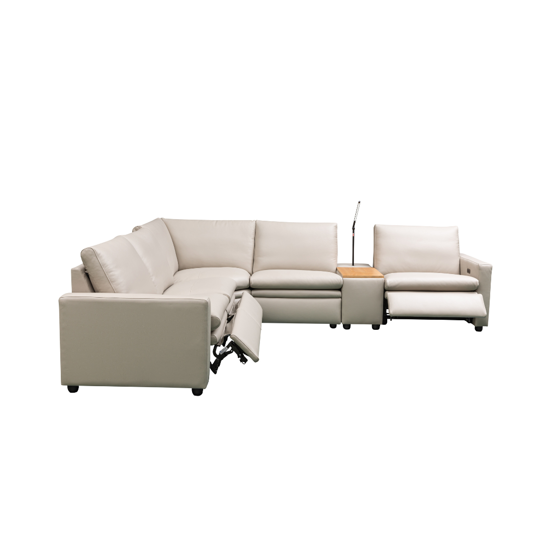 Klaussner Roma 6-Seater Power Reclining Sectional Sofa-Comfort Furniture