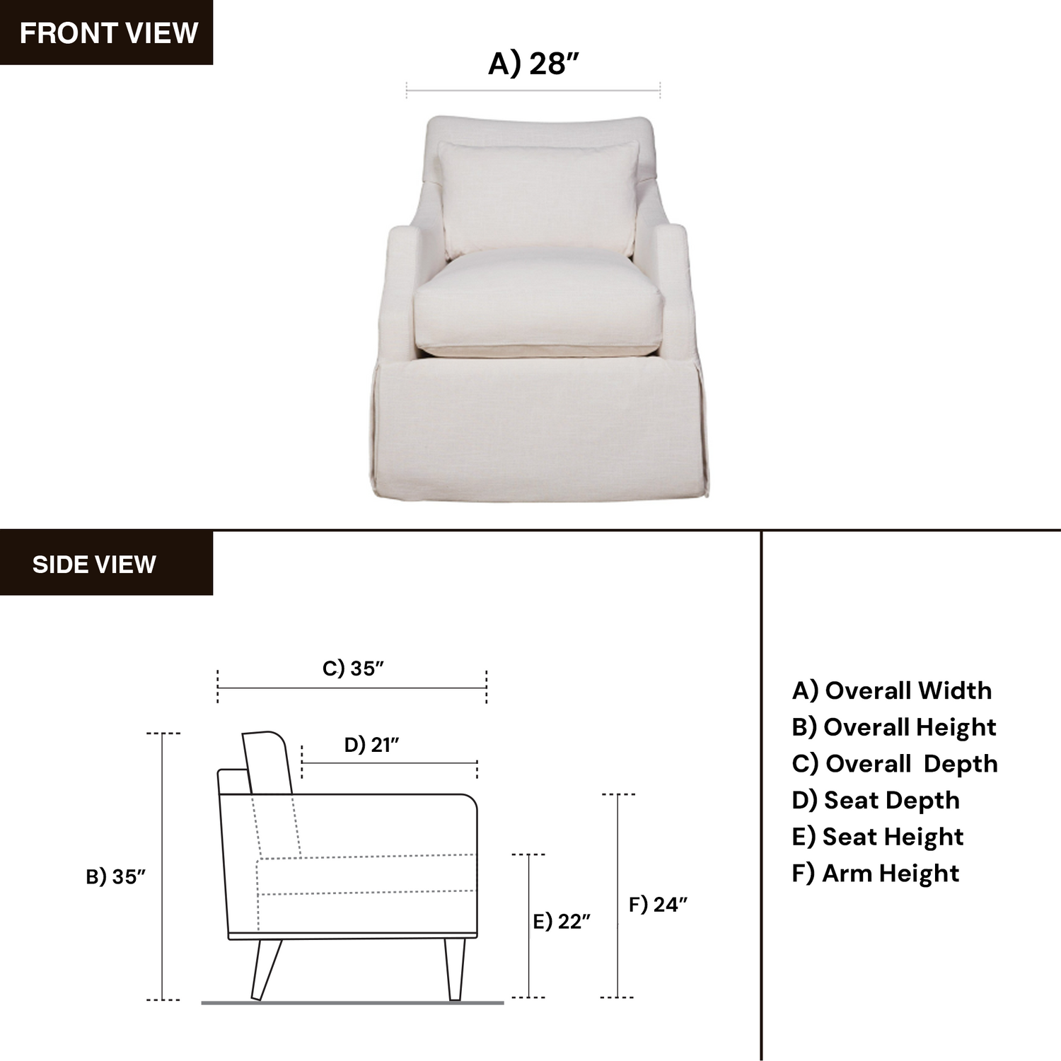 Universal Margaux Swivel White Fabric Accent Chair-ComfortDeisgn