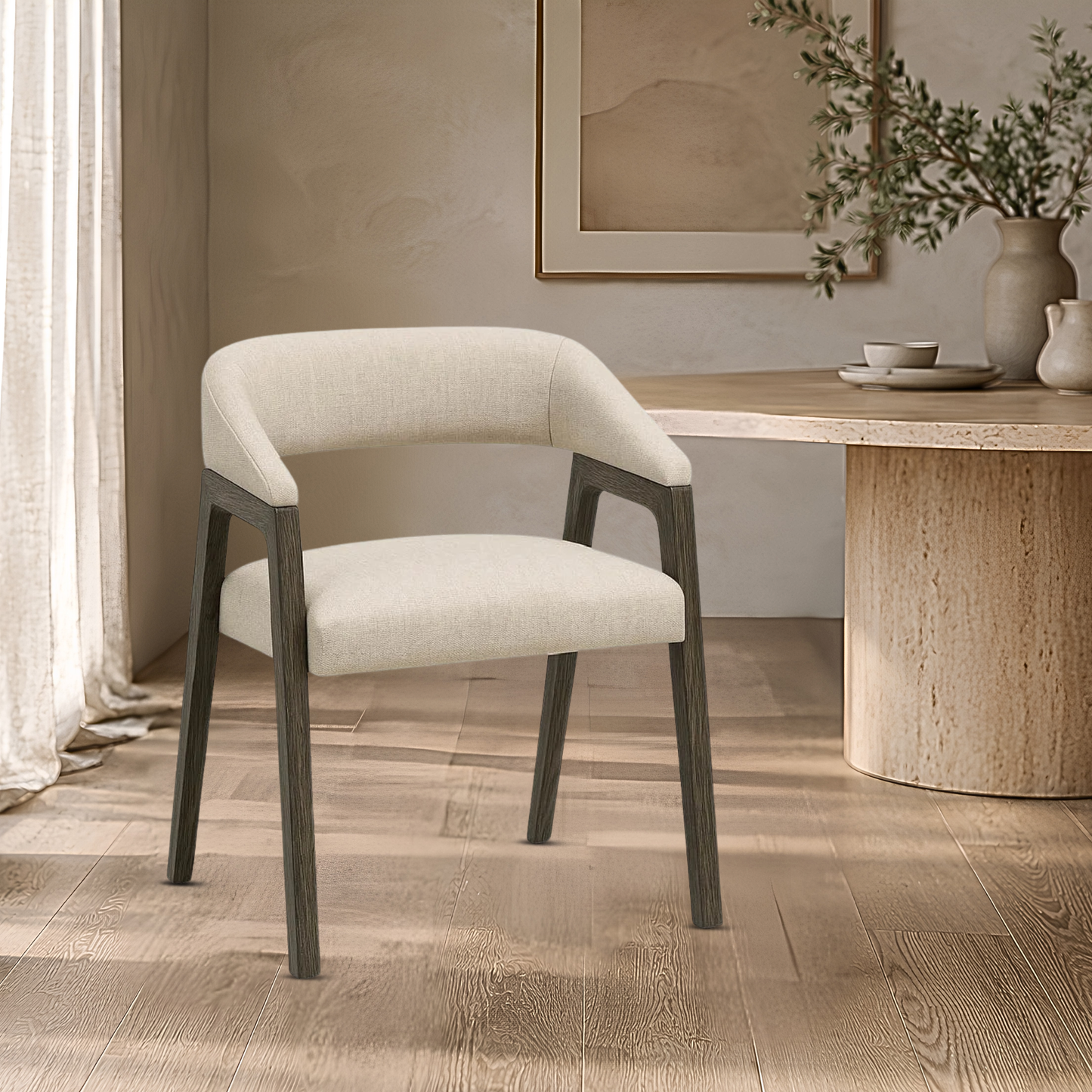 Universal Veil Upholstered Dining Chair-Comfort Design