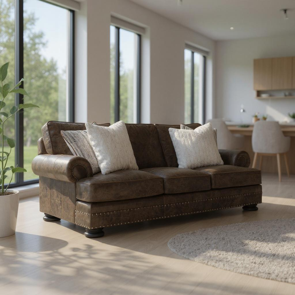 Bernhardt 3 Seater Foster Sofa With Rolled Arms