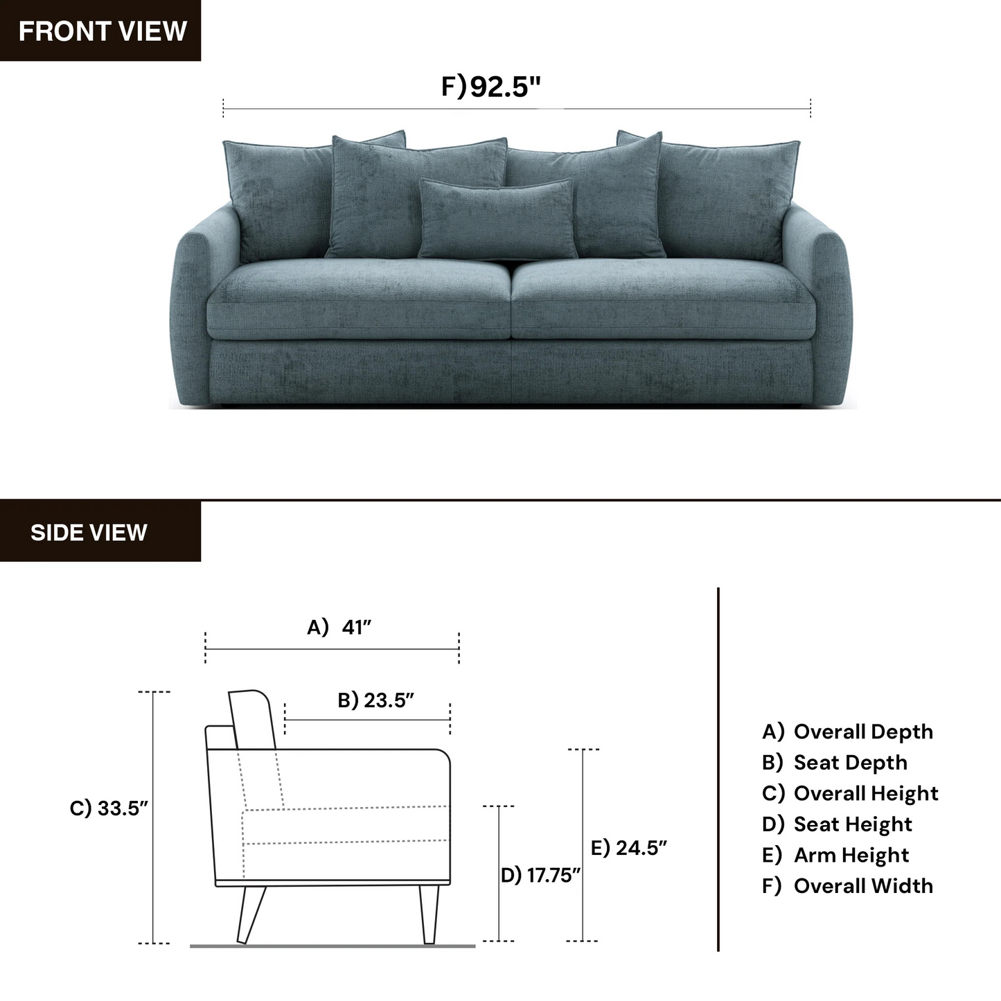 Luonto Winslow Stationary Sofa with Loose Back Cushions