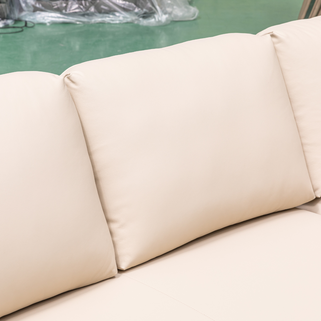 Merax L-Shape Full Sleeper Sectional Sofa with Storage Reversible Chaise in Ivory