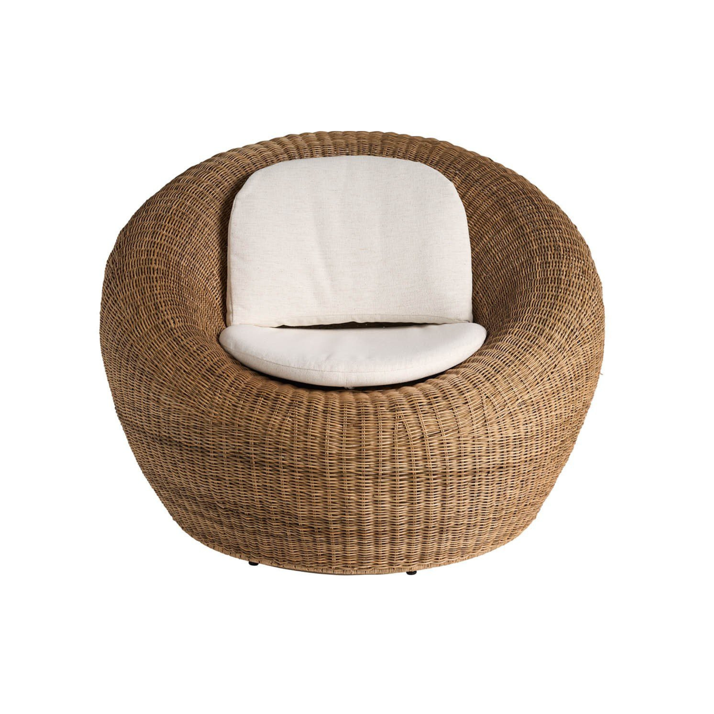 Universal Oasis Coastal Living Sea Pod Fabric Wicker Swivel Chair