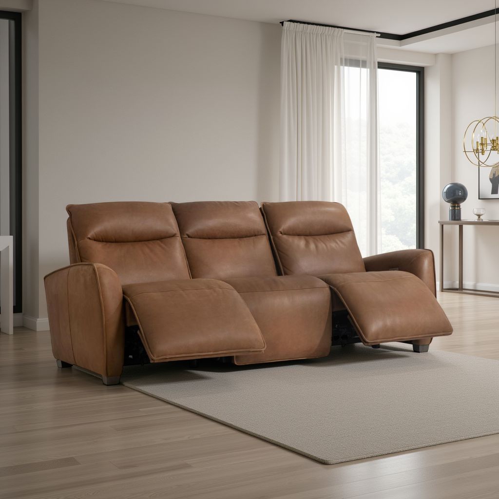 Bernhardt Sorrento 3-Seater Leather Power Motion Sofa-ComfortDesign