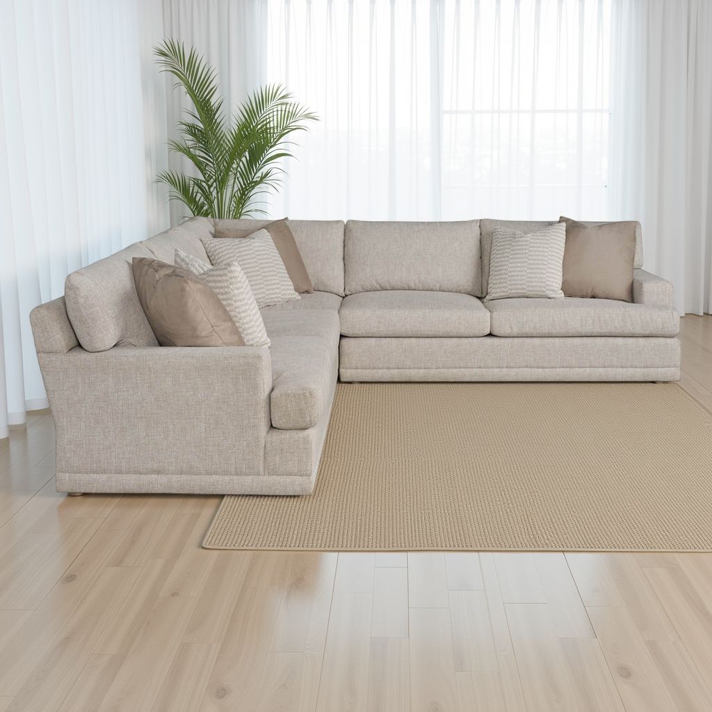 Universal Hadlee Sectional Sofa with Plush Throw Pillows