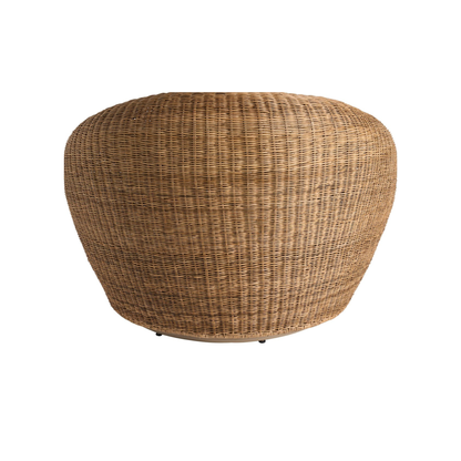 Universal Oasis Coastal Living Sea Pod Fabric Wicker Swivel Chair