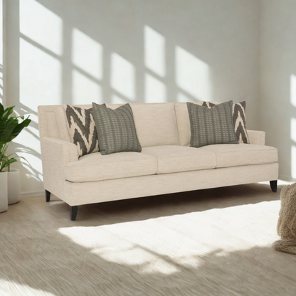 Bernhardt Addison Cream Fabric 3-Seater Sofa