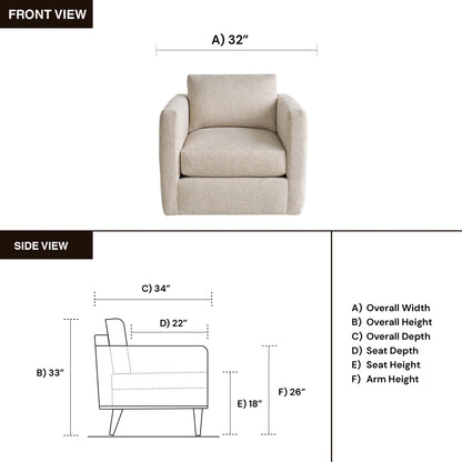 Universal Adley Fabric Swivel Chair