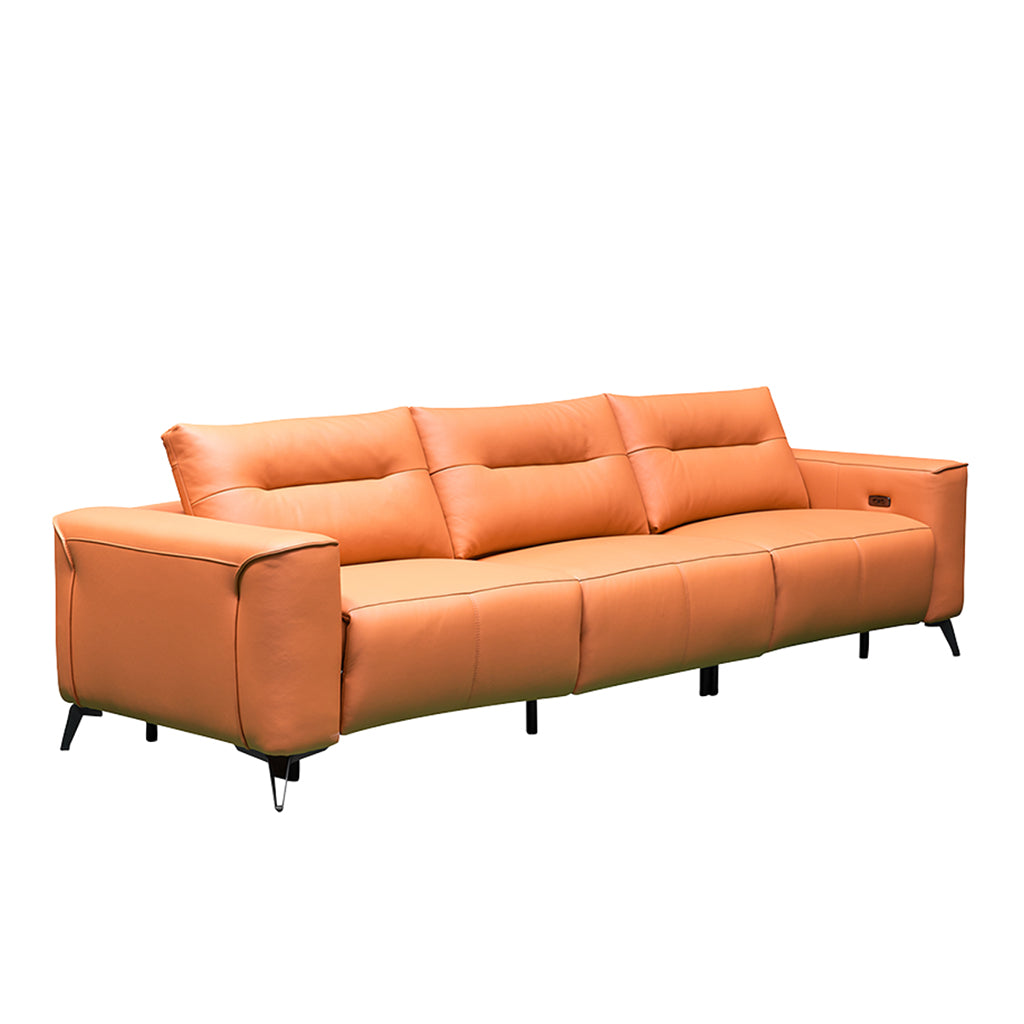 Klaussner Alessandro 3-Seater Leather Power Recliner Sofa With Chair