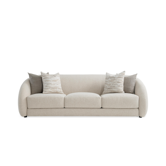 Bernhardt Living Austen Beige Tan Fabric 3-Seater Sofa
