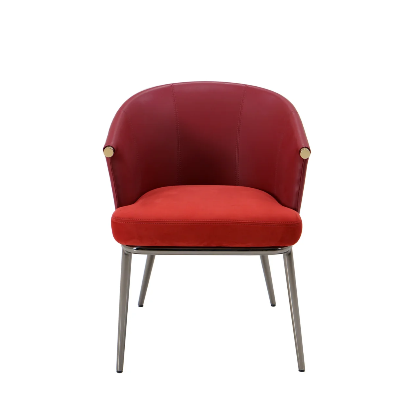 Klaussner Autentico Luxe Red Leather Dining Chair