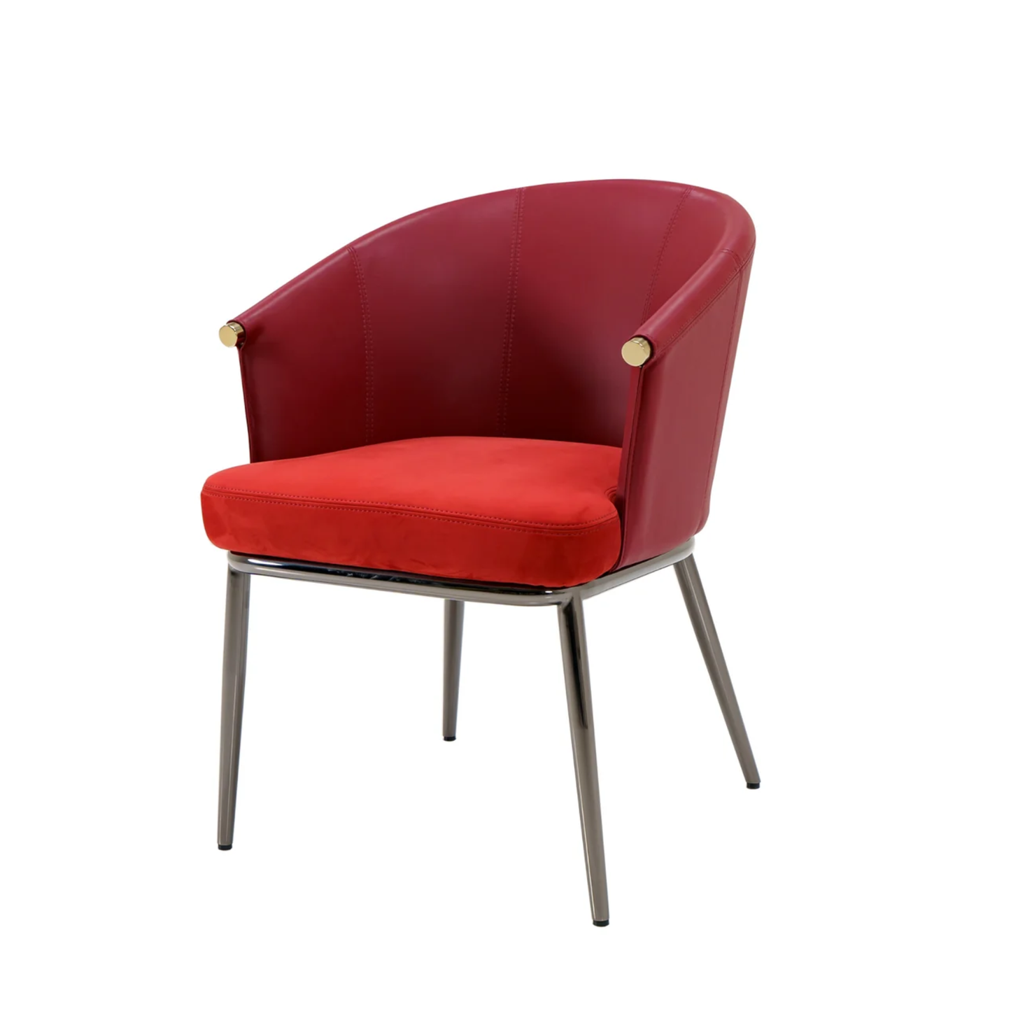 Klaussner Autentico Luxe Red Leather Dining Chair