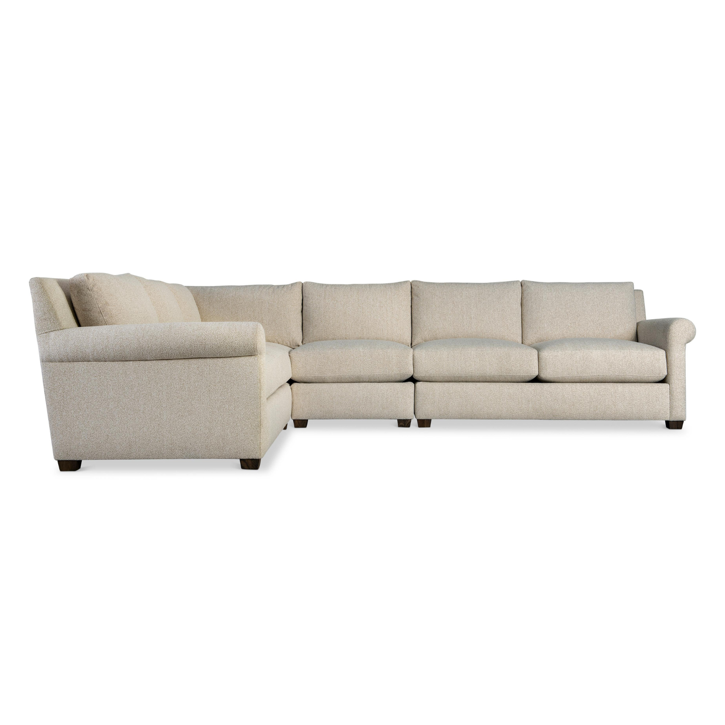Bernhardt Barnes Fabric Sectional With Throw Pillow