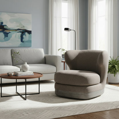 Bernhardt Beck Fabric Swivel Chair