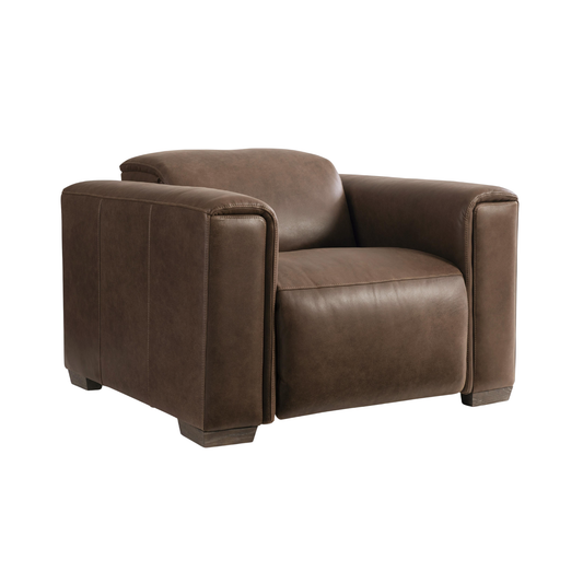Bernhardt Billings Leather Power Motion Recliner Chair-Comfort Design