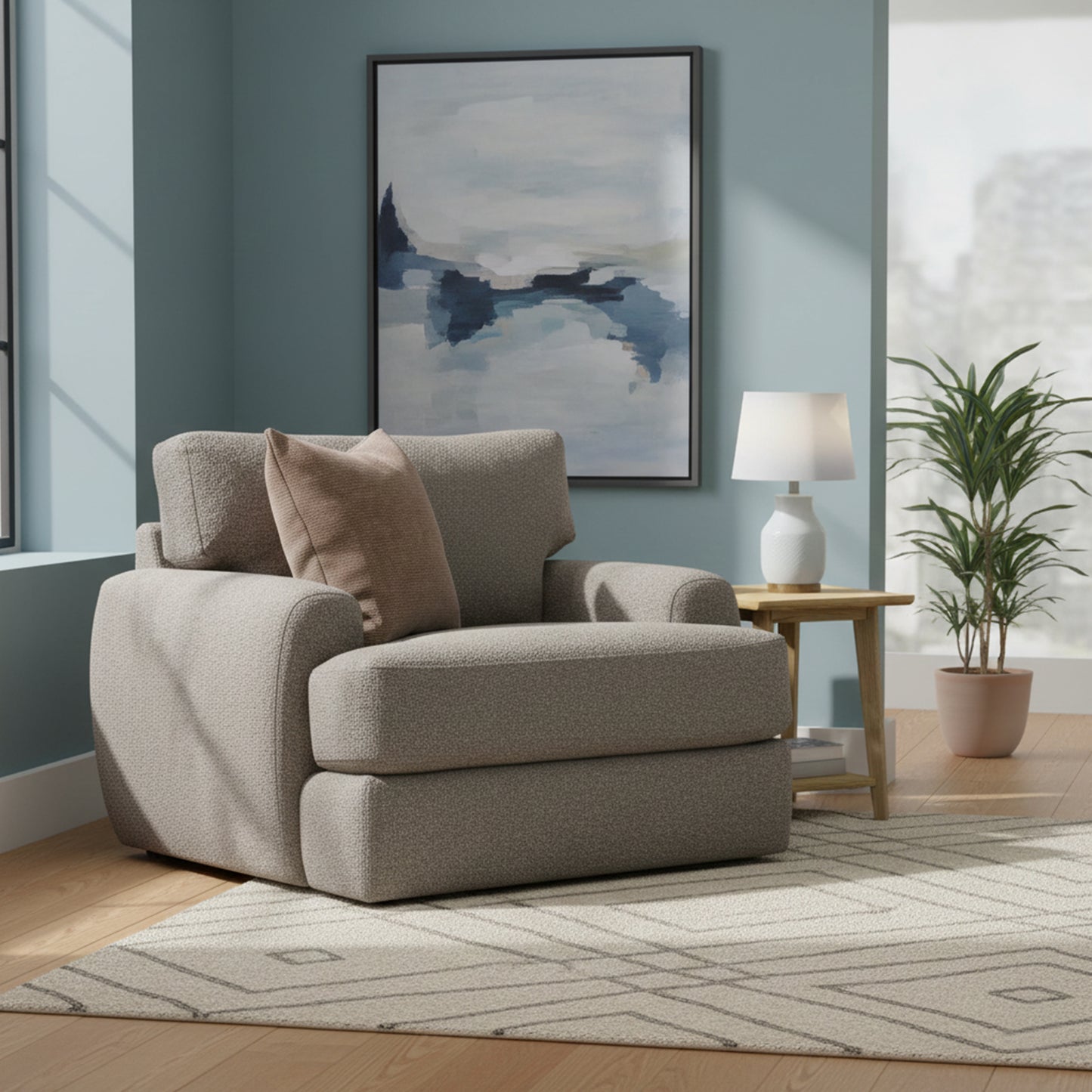 Bernhardt Cameron Fabric Swivel and Transitional Accent Chair