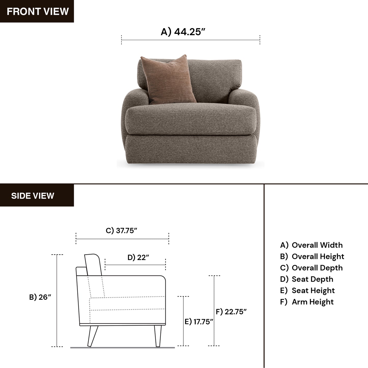 Bernhardt Cameron Fabric Swivel and Transitional Accent Chair