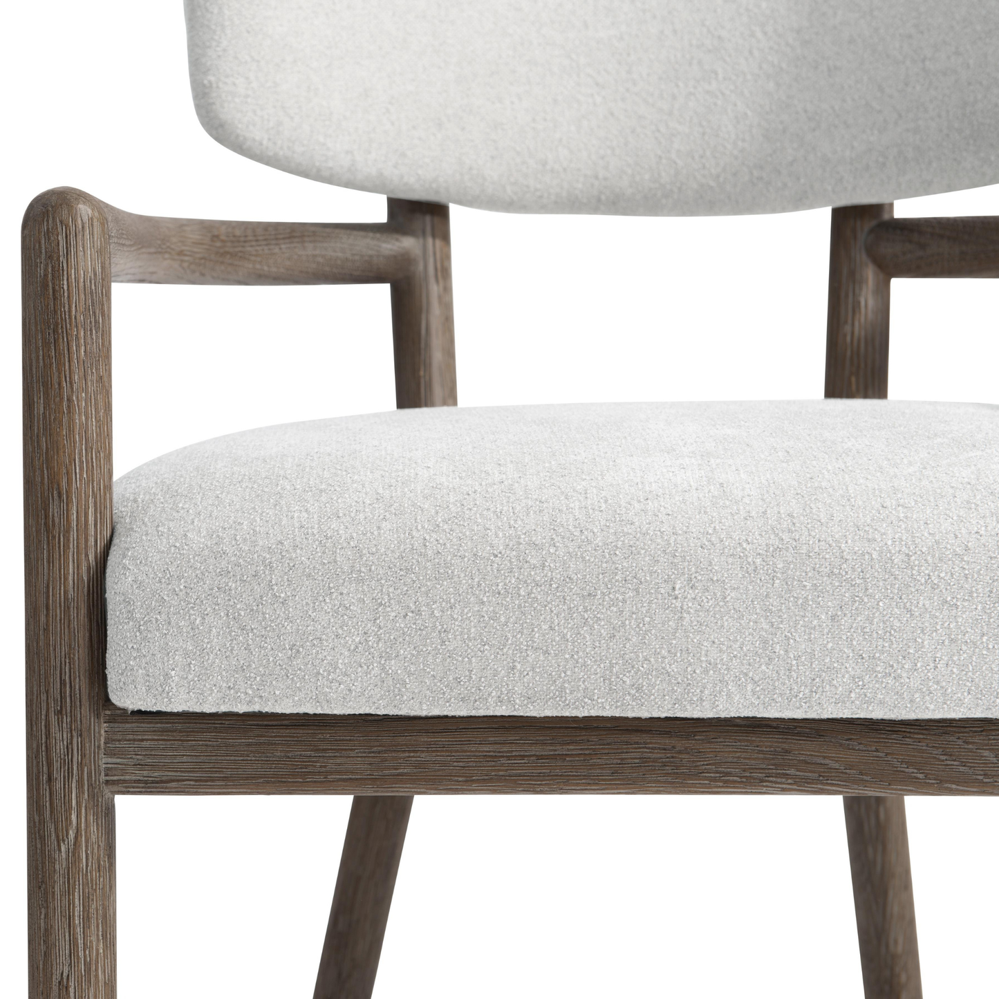 Bernhardt Casa Paros Chair with Geometric Wood Frame & Curved Back