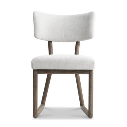 Bernhardt Casa Paros Chair with Geometric Wood Frame & Curved Back