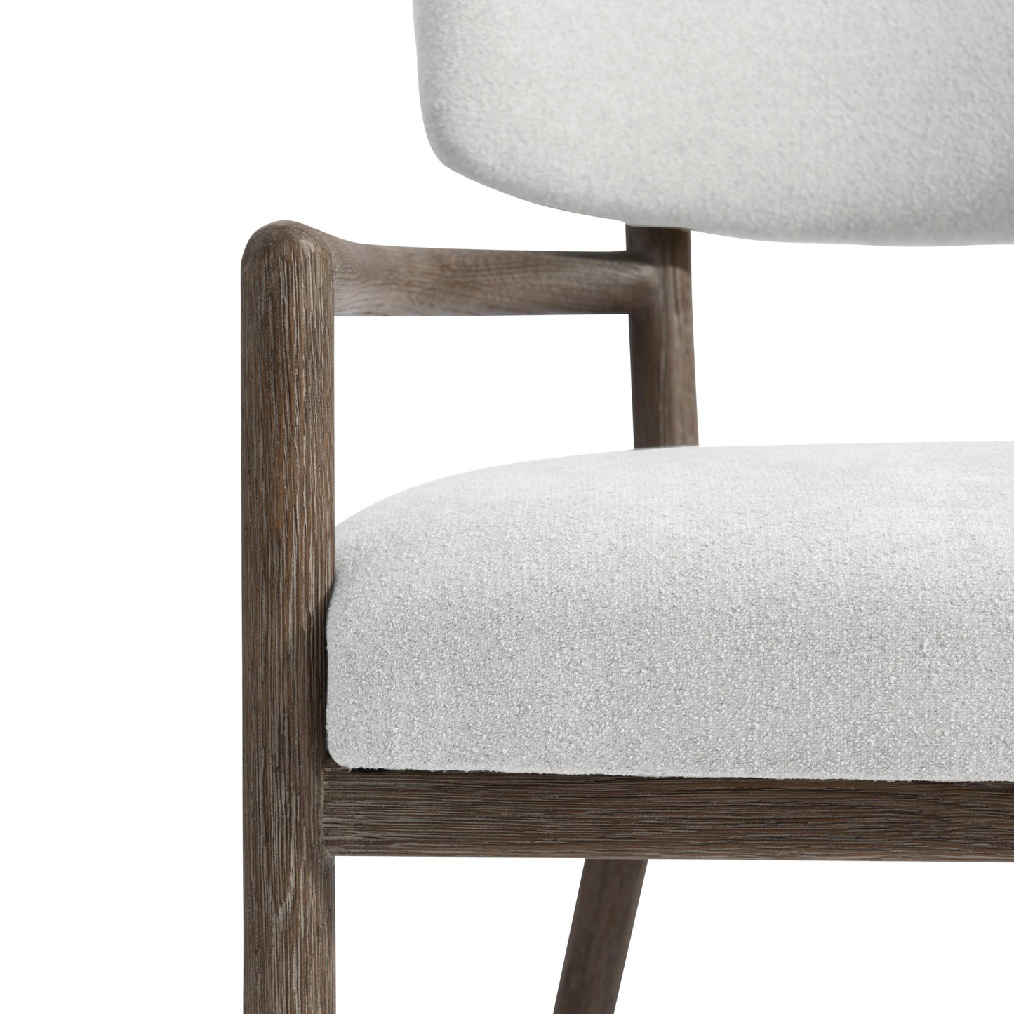 Bernhardt Casa Paros Chair with Geometric Wood Frame & Curved Back