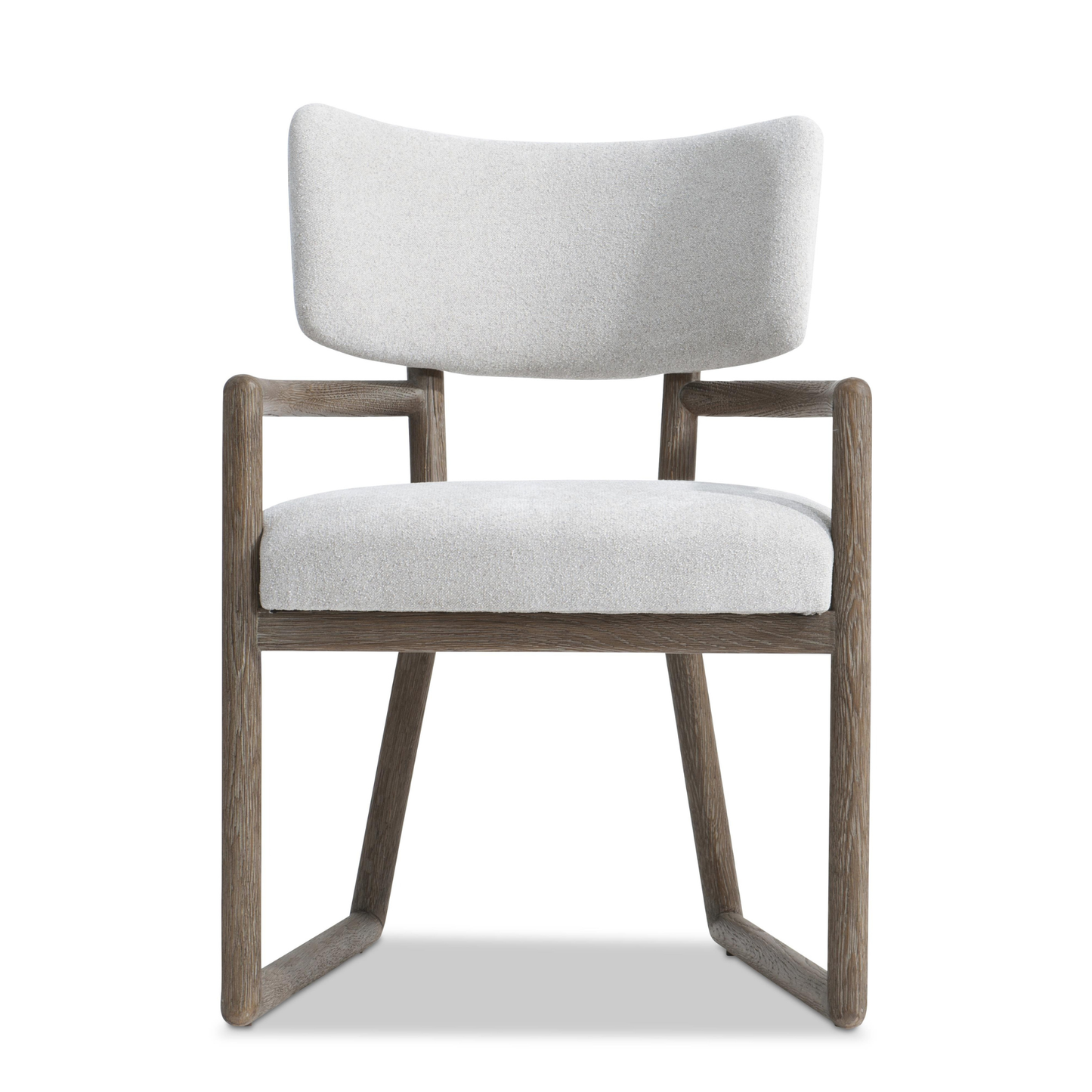Bernhardt Casa Paros Chair with Geometric Wood Frame & Curved Back