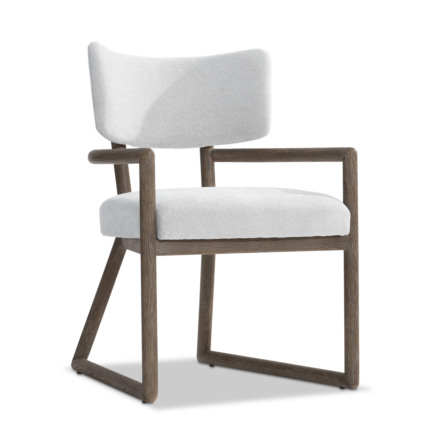 Bernhardt Casa Paros Chair with Geometric Wood Frame & Curved Back