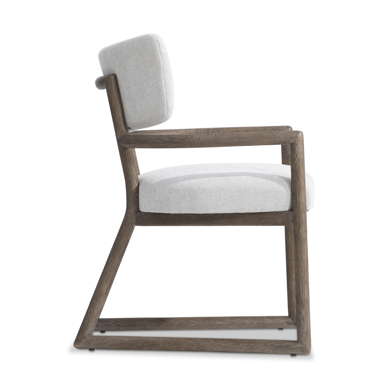 Bernhardt Casa Paros Chair with Geometric Wood Frame & Curved Back