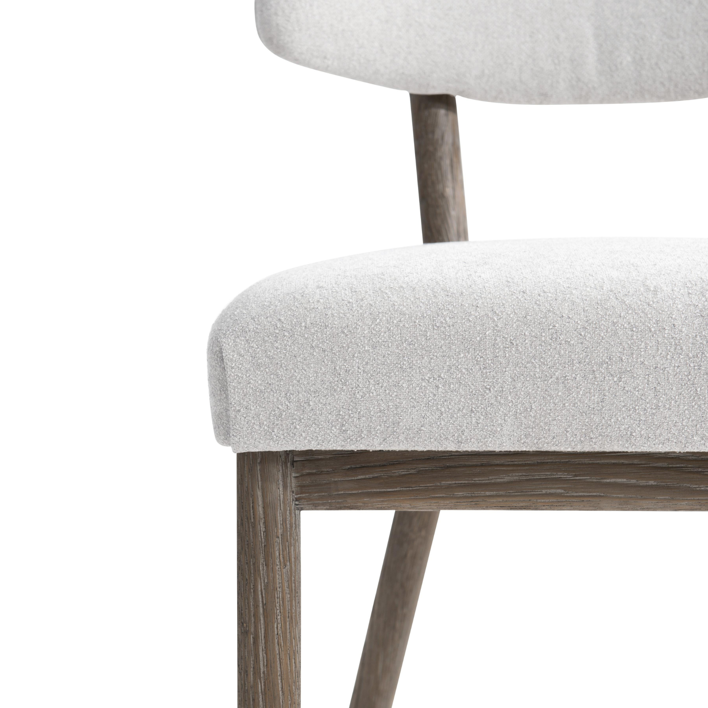 Bernhardt Casa Paros Chair with Geometric Wood Frame & Curved Back