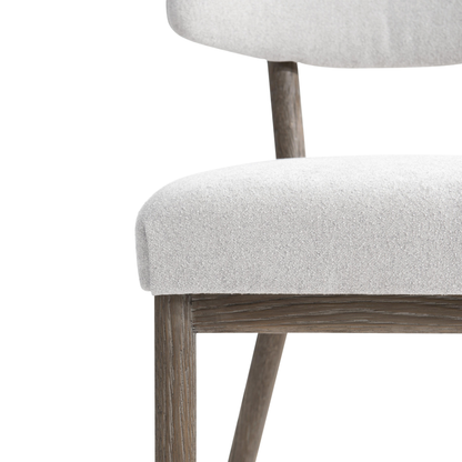 Bernhardt Casa Paros Chair with Geometric Wood Frame & Curved Back