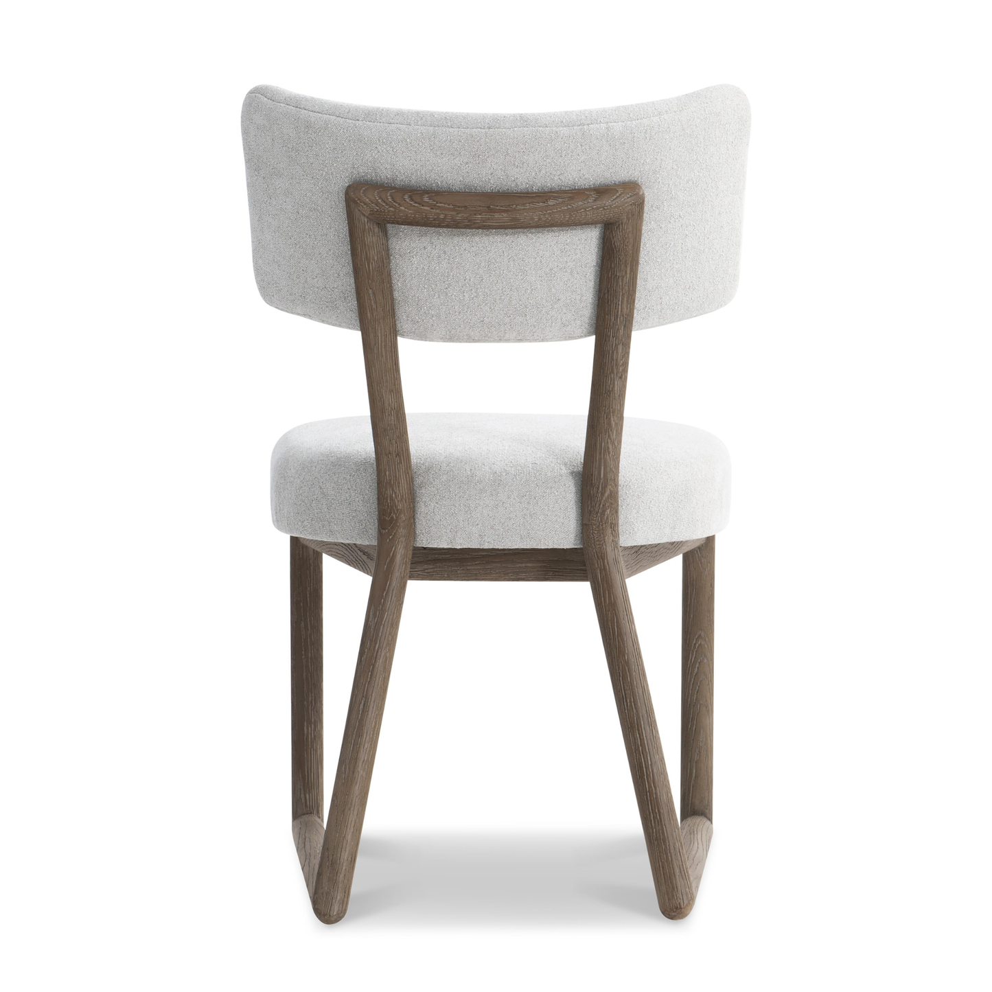 Bernhardt Casa Paros Chair with Geometric Wood Frame & Curved Back