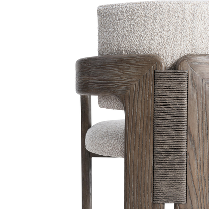 Bernhardt Casa Paros Fabric Upholstered Arm Chair with Curved Back