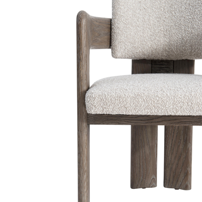 Bernhardt Casa Paros Fabric Upholstered Arm Chair with Curved Back