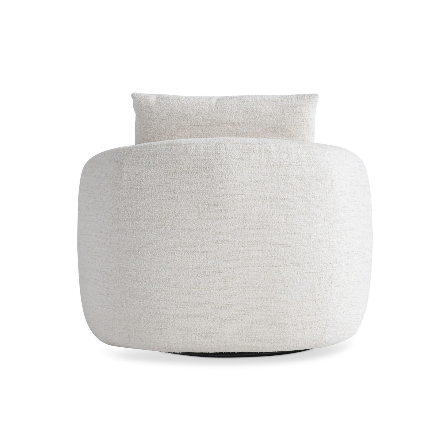 Bernhardt Jules Fabric Swivel Modern Shelter Arm Accent Chair