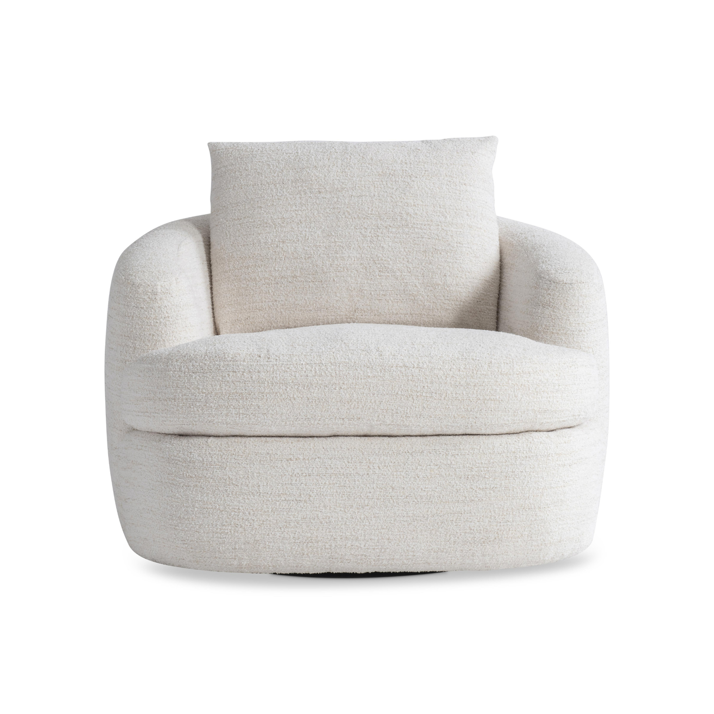 Bernhardt Jules Fabric Swivel Modern Shelter Arm Accent Chair