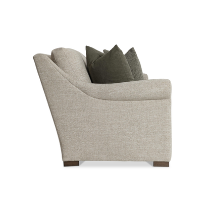 Bernhardt Keirnan Gray Fabric Sofa With Rolled Arms