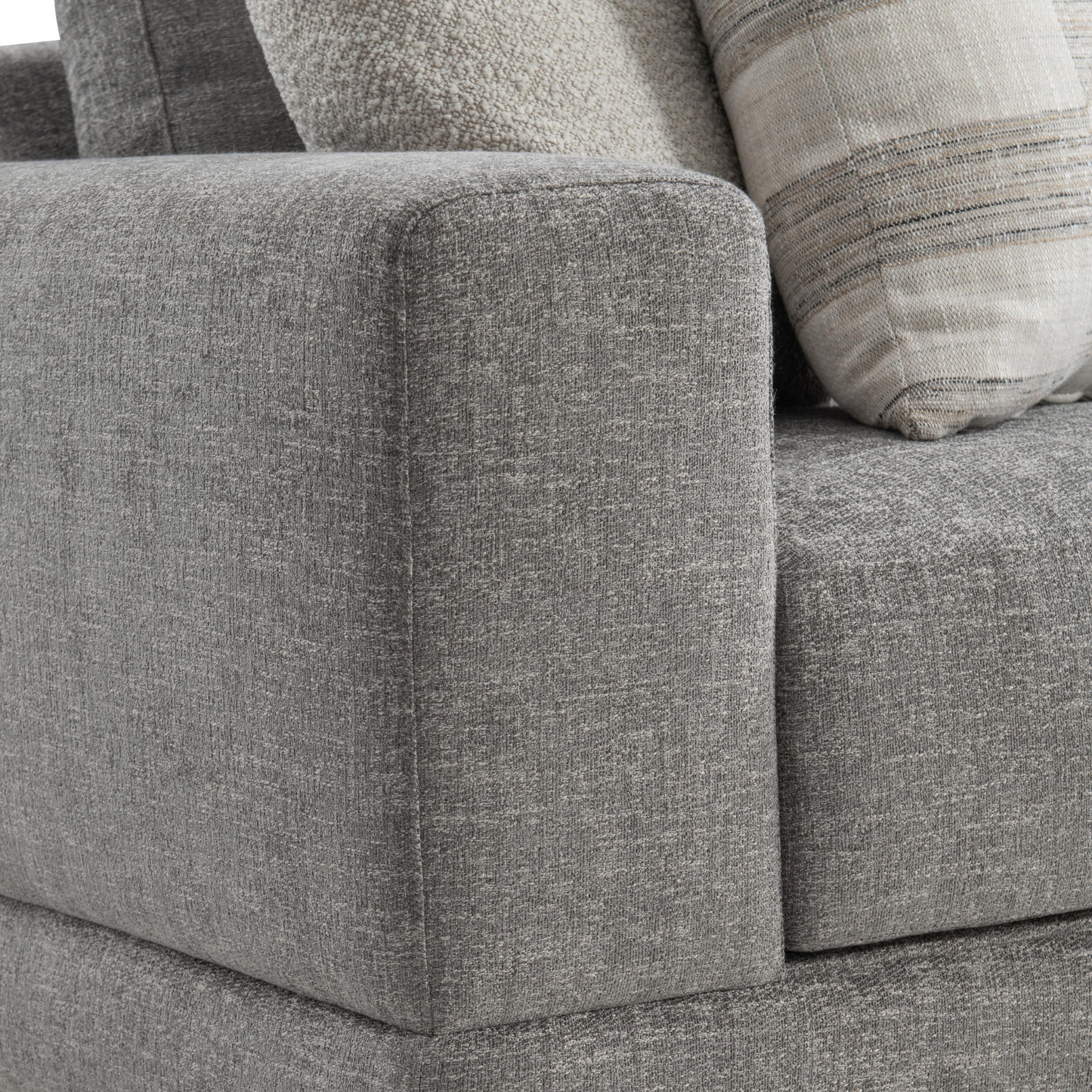 Bernhardt Living Lars Fabric Gray 3-Seater Sofa-ComfortDesign