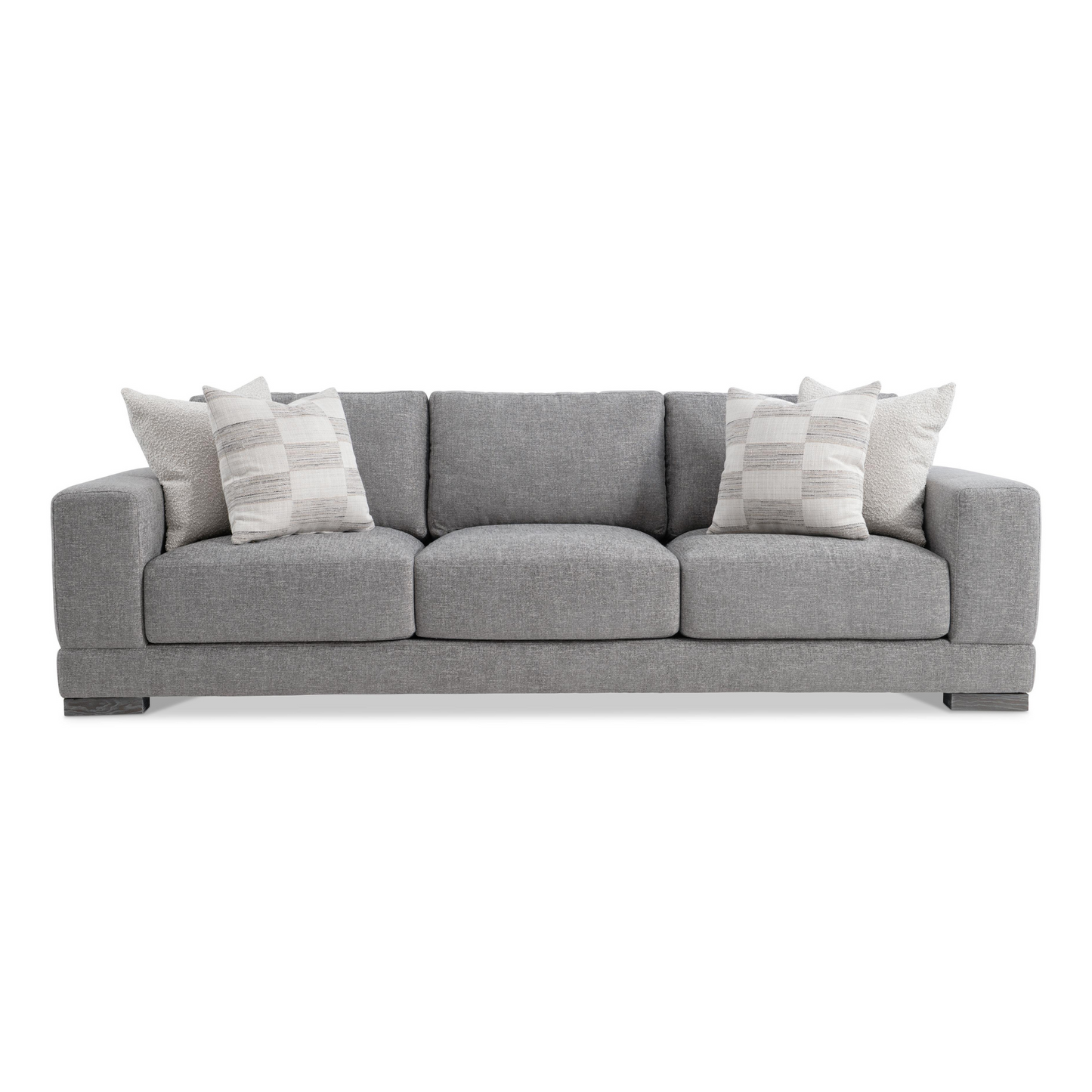 Bernhardt Living Lars Fabric Gray 3-Seater Sofa-ComfortDesign