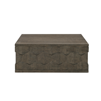 Bernhardt Linea Wooden Contemporary Cocktail Table with Pedestal Base