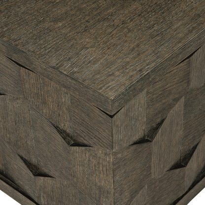 Bernhardt Linea Wooden Contemporary Cocktail Table with Pedestal Base