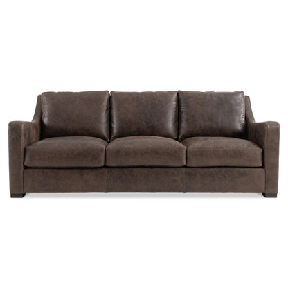 Bernhardt Living Ventura Leather Brown 3-Seater Sofa