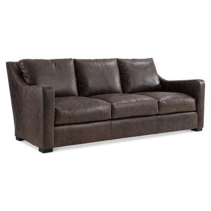 Bernhardt Living Ventura Leather Brown 3-Seater Sofa