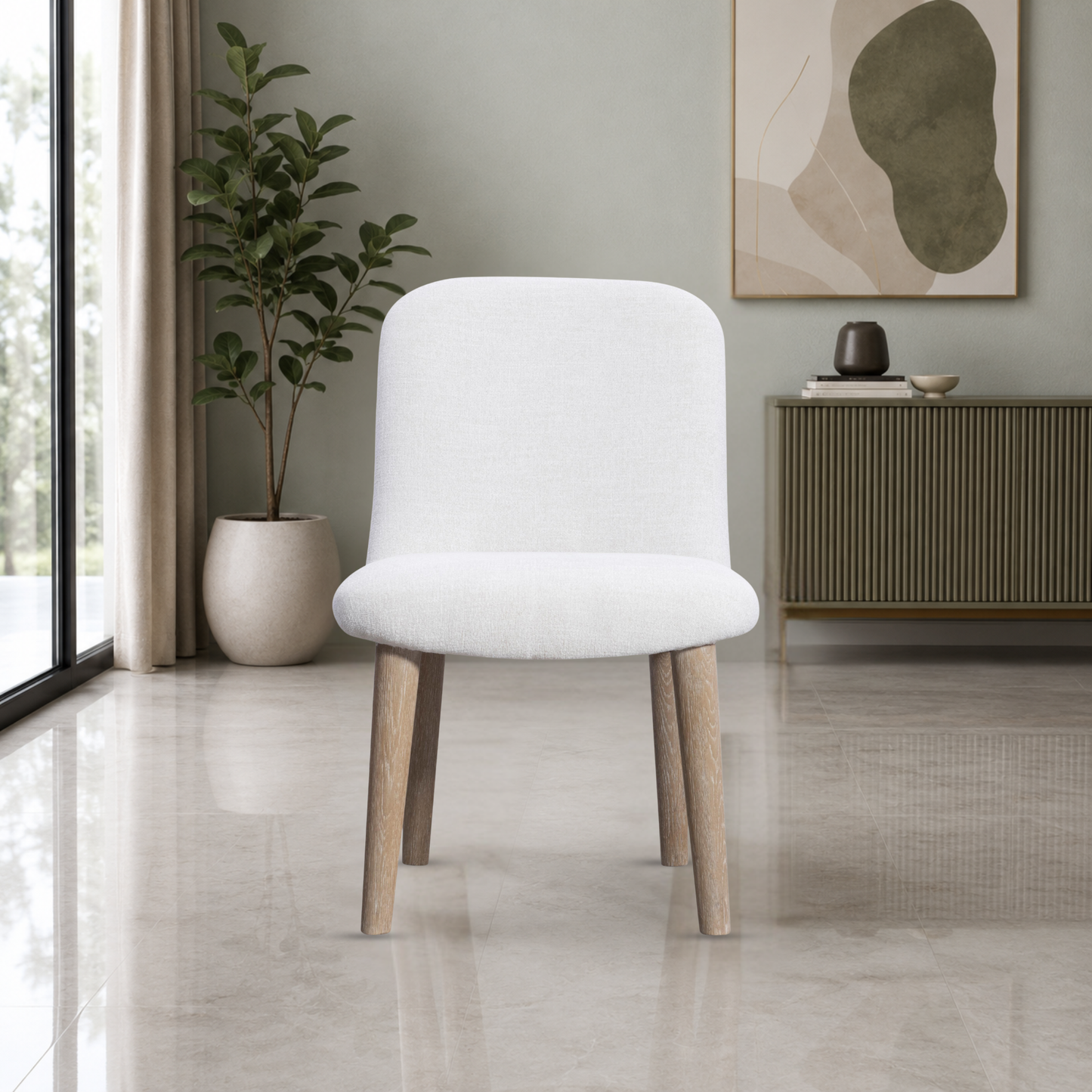 Bernhardt Loggia Fabric Upholstered Chair with Exposed Wood Legs-Comfort Design