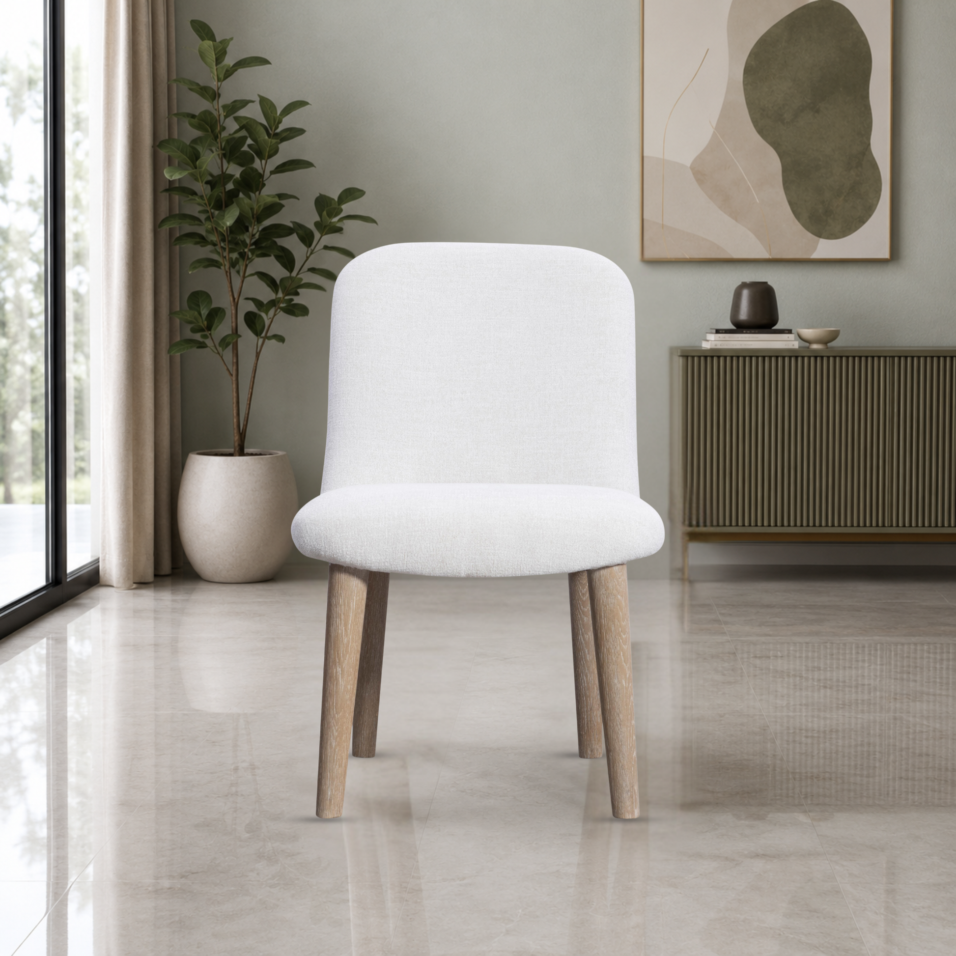 Bernhardt Loggia Fabric Upholstered Chair with Exposed Wood Legs-Comfort Design
