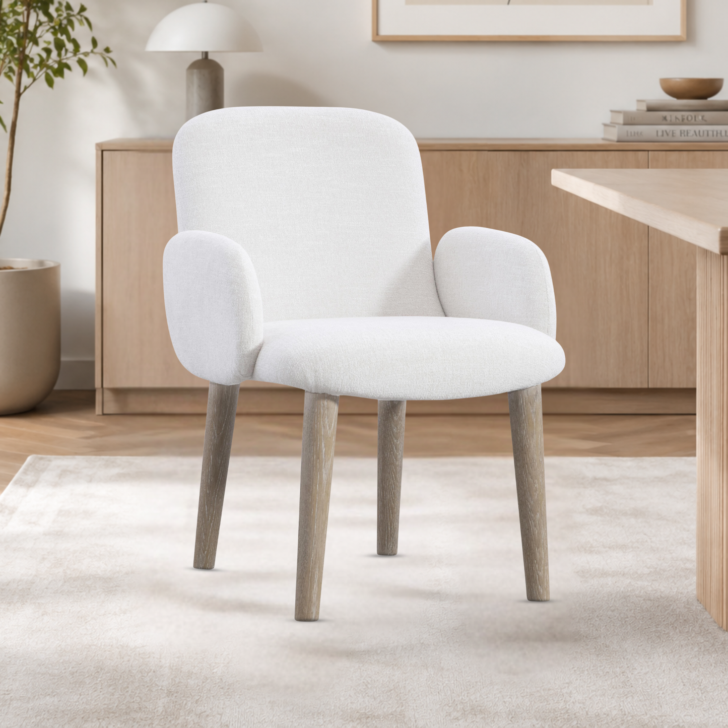 Bernhardt Loggia Fabric Upholstered Chair with Exposed Wood Legs-Comfort Design