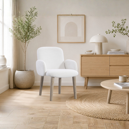 Bernhardt Loggia Fabric Upholstered Chair with Exposed Wood Legs-Comfort Design