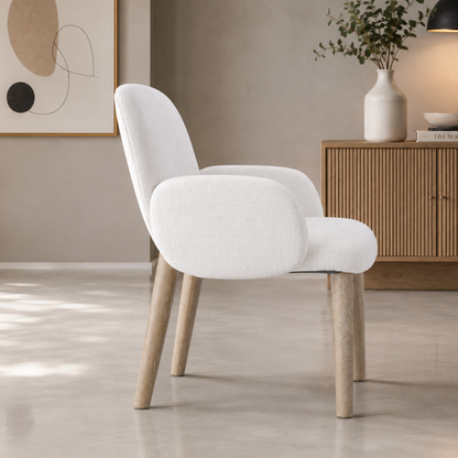 Bernhardt Loggia Fabric Upholstered Chair with Exposed Wood Legs-Comfort Design