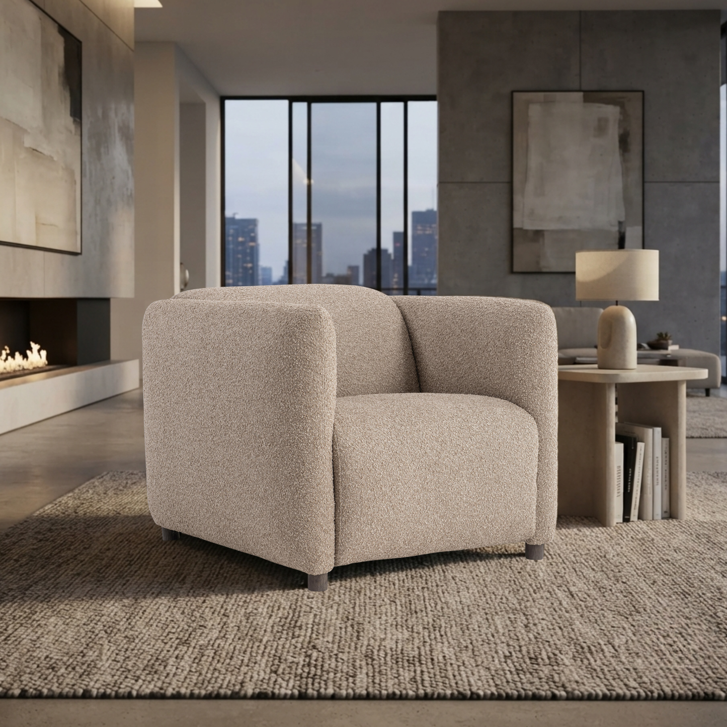 Bernhardt Luc Fabric Power Motion Chair with Pop-Up Headrest