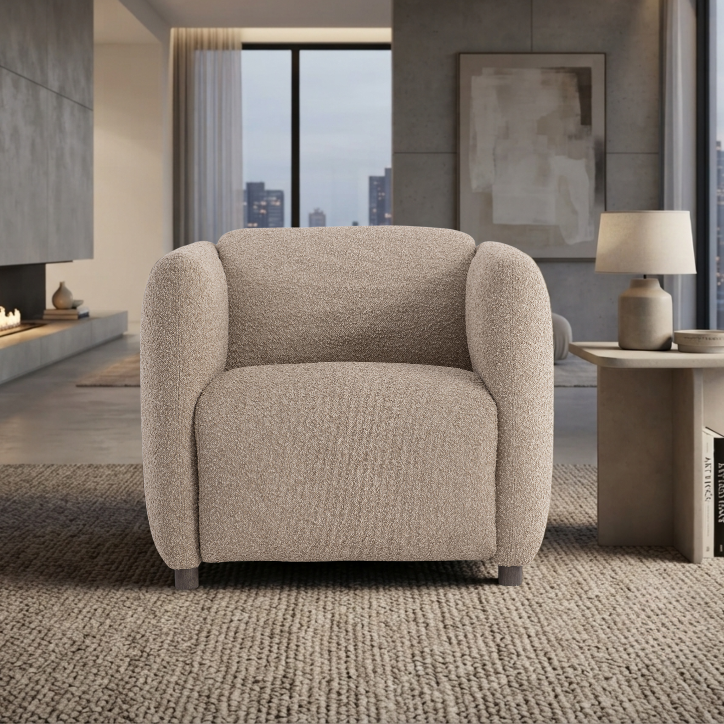 Bernhardt Luc Fabric Power Motion Chair with Pop-Up Headrest